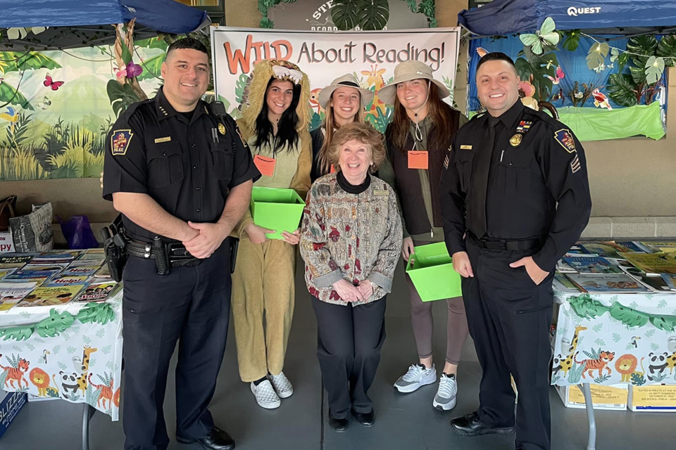 Police and a Cops-n-Kids official