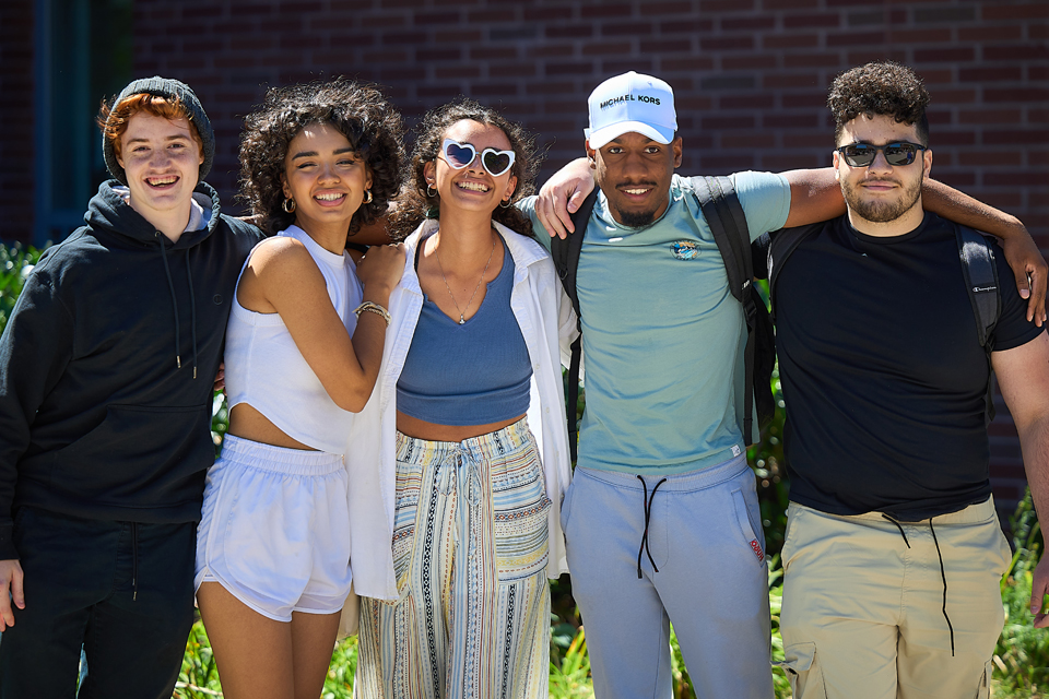 Group photo of smiling students