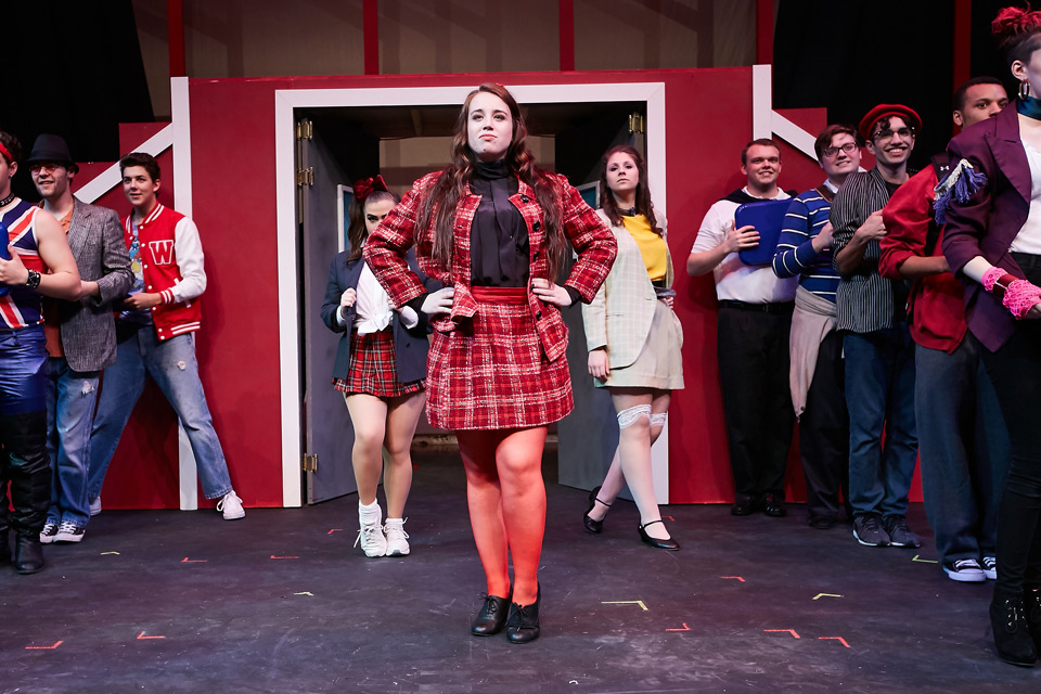 Scene - Woman in plaid outfit with hands on hips