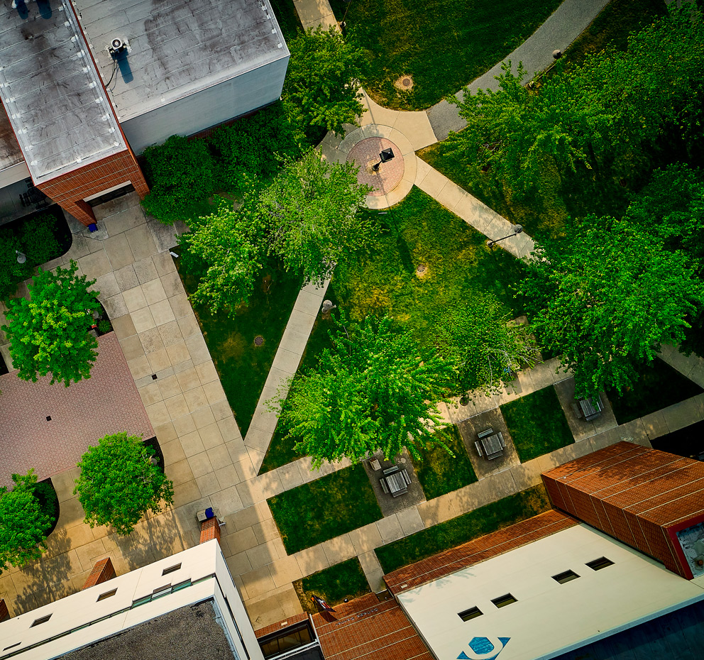 Bethlehem campus aerial photo of the quad